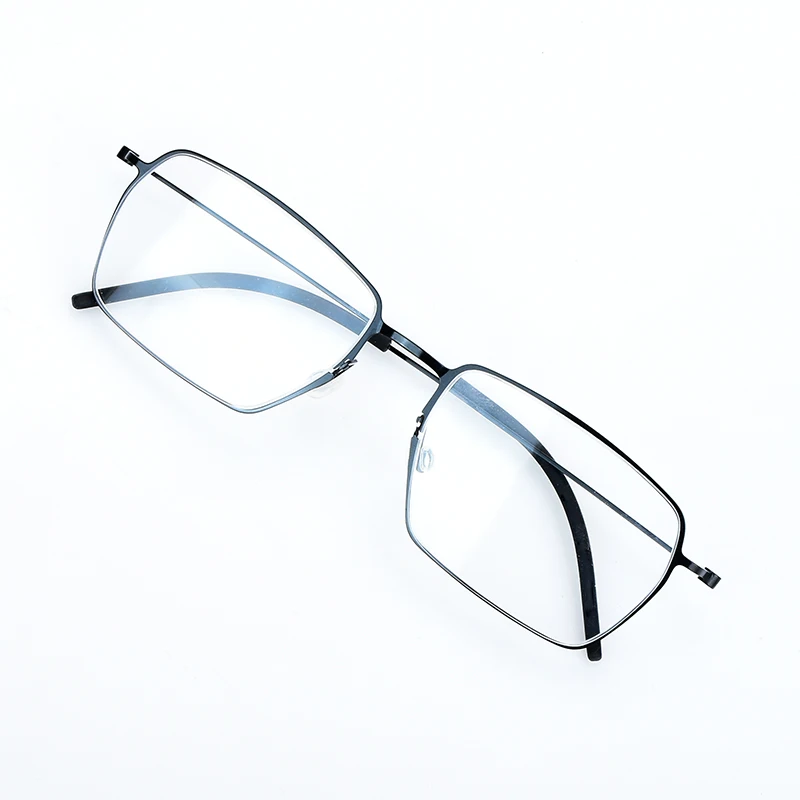 Dänemark Marke Reines Titan Schraubenlose Brillengestell für Männer Quadratische Ultraleichte Brillen Frauen Optische Brillen 5509 – Detail 21