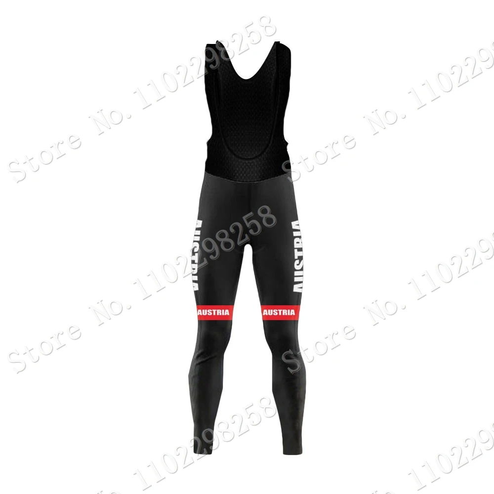 Austria National Winter Cycling Jersey Bib Set MTB Bike Clothing Thermal Fleece Bicycle Clothes Cycling Wear