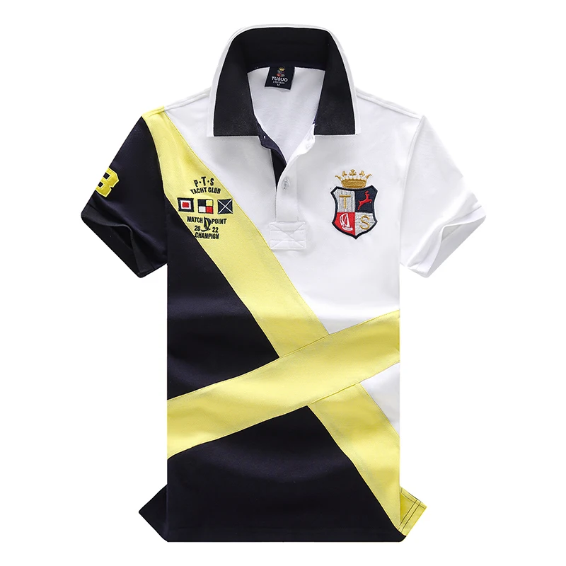 

Fashion Polo Shirts Men Embroidered Polos Loose Summer Breathable Cotton Short Business Men Clothing Plus Size 4XL 5XL 6XL 7XL