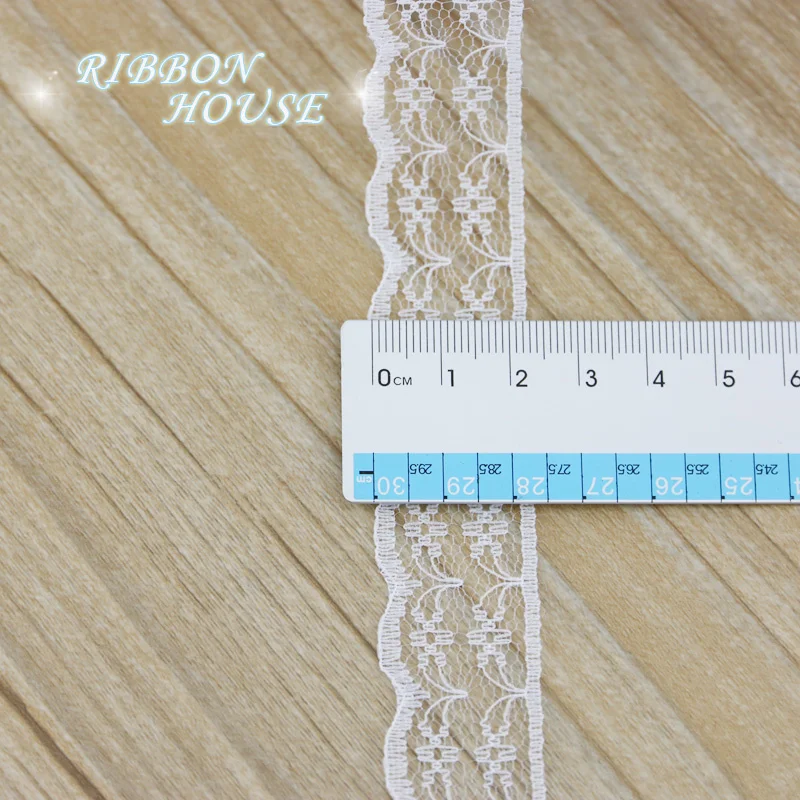 (10 Yards/roll) 22mm White Lace Fabric Webbing Decoration Lovely Gift Packing Cotton Material Handmade DIY Lace