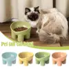 Cat Food Bowl Macron Color Thick Legs High Feet Stable Food Dog 4-Color Pet Grade Drop Eat Food Water Dish Anti Bowl Suppli O9H0 3