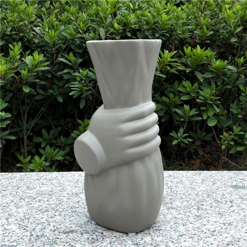 

Abstract Porcelain Hand Sculpture Vase Decorative Ceramics Body Art Flower Jug Living Room Ornament Craft Office Furnishing