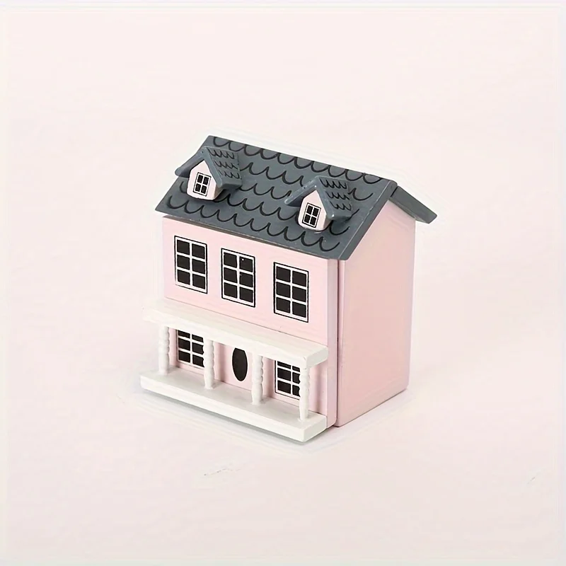Mini Furniture Sofa Pink Blue Wall Grey Top Cute Pocket Villa Small House Set Doll House Accessories