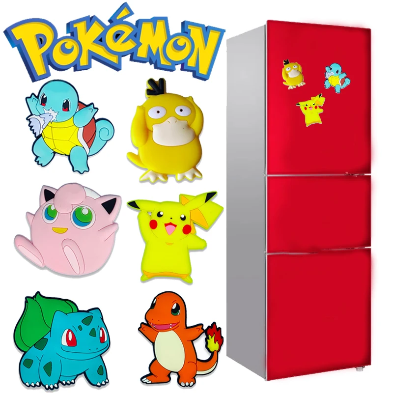 4 pz Pokemon Pikachu Charmander magnete del frigorifero Anime carino  divertente frigorifero colorato giocattolo per bambini ufficio lavagna  Gadget decorazioni per la casa - AliExpress