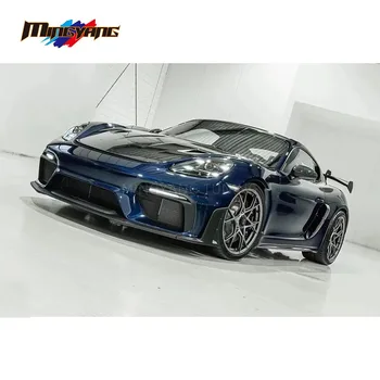 Brand New New Arrival 718 Upgr to GT4 RS Den Car Bumpers Conversion Spoiler Bodykit for  Cayman Boxster 718 to GT4RS Body Kit 1