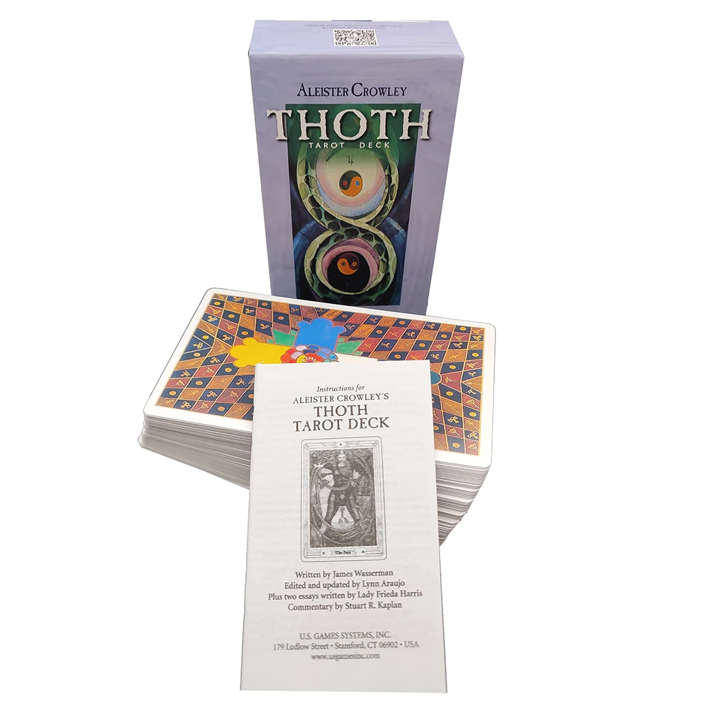 Kleines Crowley Thoth Divination Tarot Deck mit Guide Book 78 Tarot Deck Erzähl spiel für Anfänger und Experten – Detail 2
