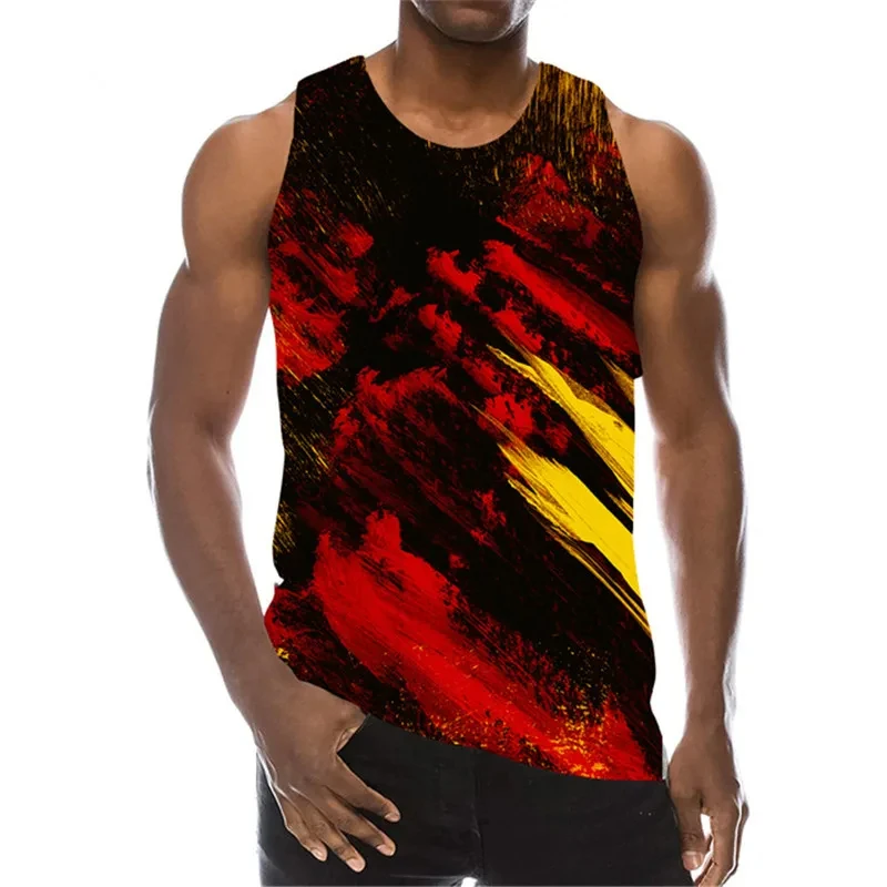Ladies' Maternity Outfit 3D Printed Rainbow Color Splatter Men's Vest Men's Casual Vest Street and Women's Round Neck