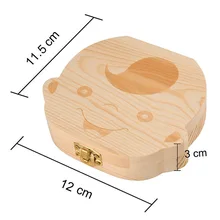 

Baby Teeth Keepsake Box Baby Teeth Box Organizer Kids Deciduous Storage Collect Wooden Box Storage Infant Gift Box