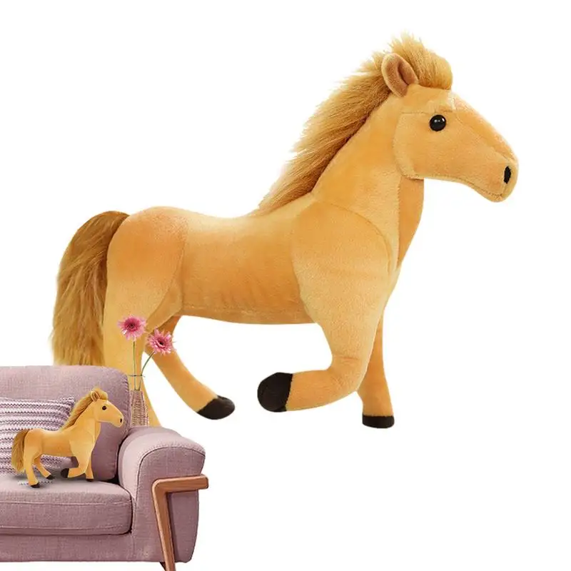

Мягкий плюшевый пони, Реалистичная лошадь, пони с 3D глазами, плюшевые животные, Детские креативные подарки для гостиной, реквизит для фотосъемки