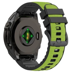 Durable Nylon Silicone Multi - Size Wrist Strap Band - QuickFit 26mm (Green)
