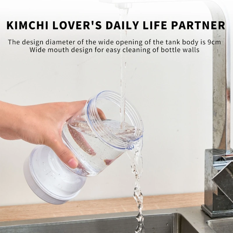 Hourglass Pickles Jar Dry and Wet Dispenser Pickles Olives Hourglass Jar Cucumber Container for Kitchen Juice Separator 4