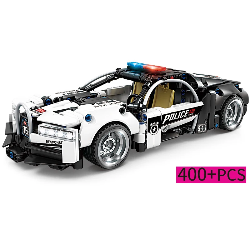 

400PCS Race Sports Car MOC Building Blocks Kit Bricks Classic Creative Assembling Educational Kids Toys Boys For Children Gift