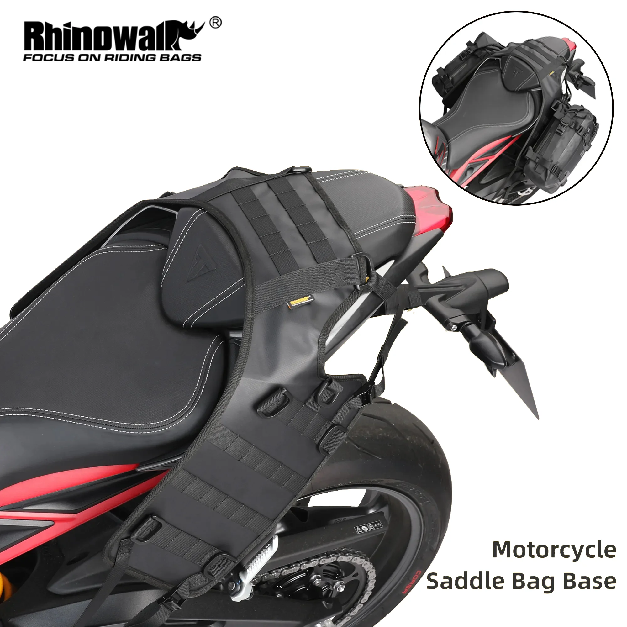 Zaino Moto Uomo Borsa Posteriore Per Moto Rhinowalk 12-18L
