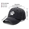 Dog Paw Vintage Washed Cotton High Quality Embroidery Dad Hat  For Men Women Baseball Cap golf caps Snapback Cap Dropshipping 6