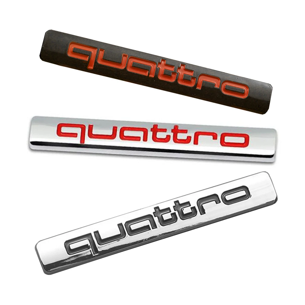 6.8*1Cm Rosso Quattro Lettere Logo Emblema Adesivo Per Audi A Q S R Rs Tt Serie Veicoli Accessori Nuovo Di Alta Qualità Impermeabile