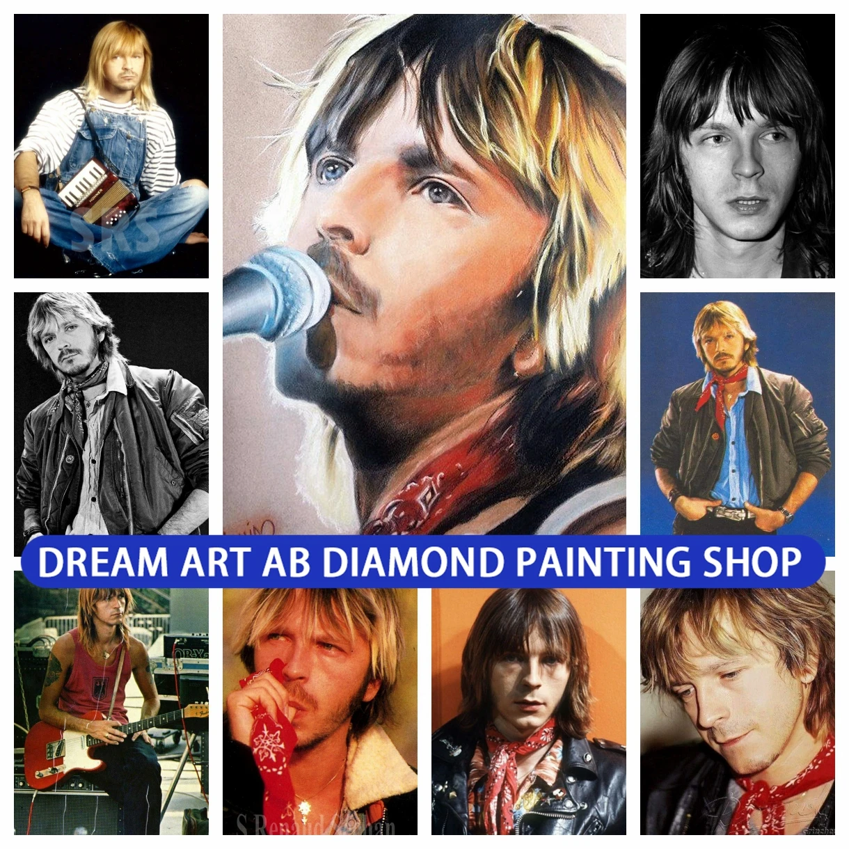 

France Rock Singer Superstar Handmade Renaud 5D DIY AB Diamond Painting Embroidery Cross Stitch Mosaic Handicraft Home Decor