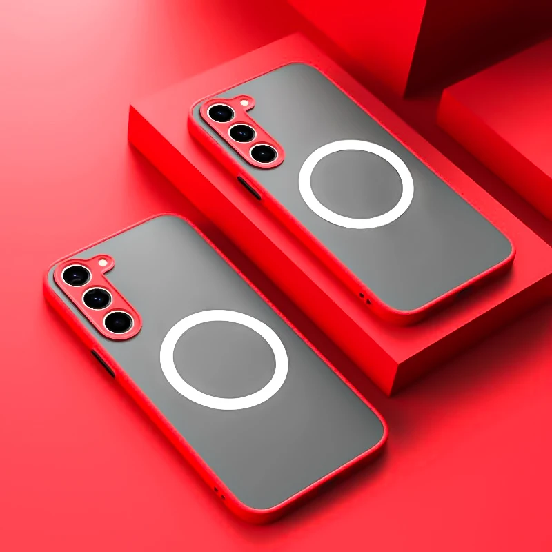 Shockproof Armor Magnetic Translucent Phone Case