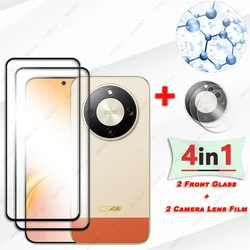 Premium Black Edge Glass Screen and Camera Lens Protector for 2 Camera Lens Film