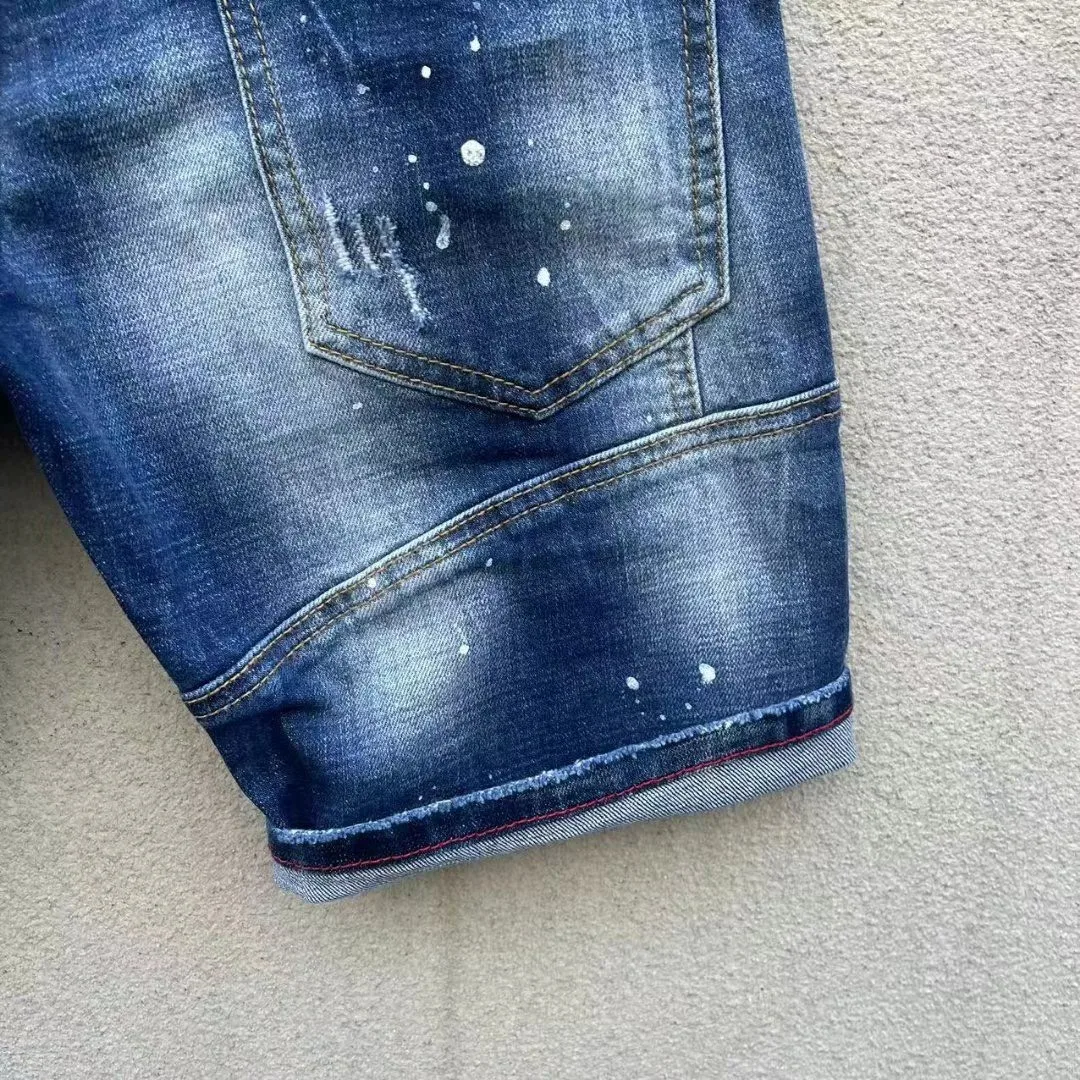 Starbags dsq DT128 남성용 데님 반바지, 스트레이트 스트레치 쿼터 반바지, 유럽 다리 하이 퀄리티 반바지, 신제품