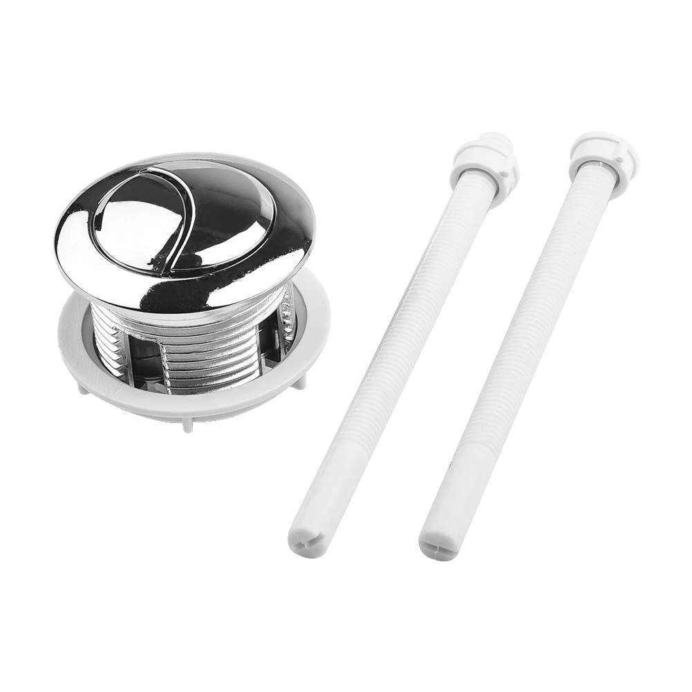 Dual Flush 38mm Toilet Water Tank Round Valve Rods Push Button Off Tool ABS Bi-Crescent For Bathroom Toilet Cisterns