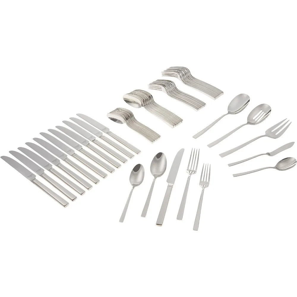 

Stainless steel tableware set 65Pc Flatware Set, 65 Piece, Silver kitchenaid kitchen accessories Tableware Cutlery sets Spoon