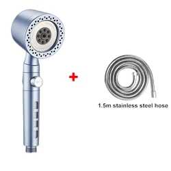 Water - Saving Handheld Spa Shower Head with Adjustable Spray Patterns (Blue Hose Set)