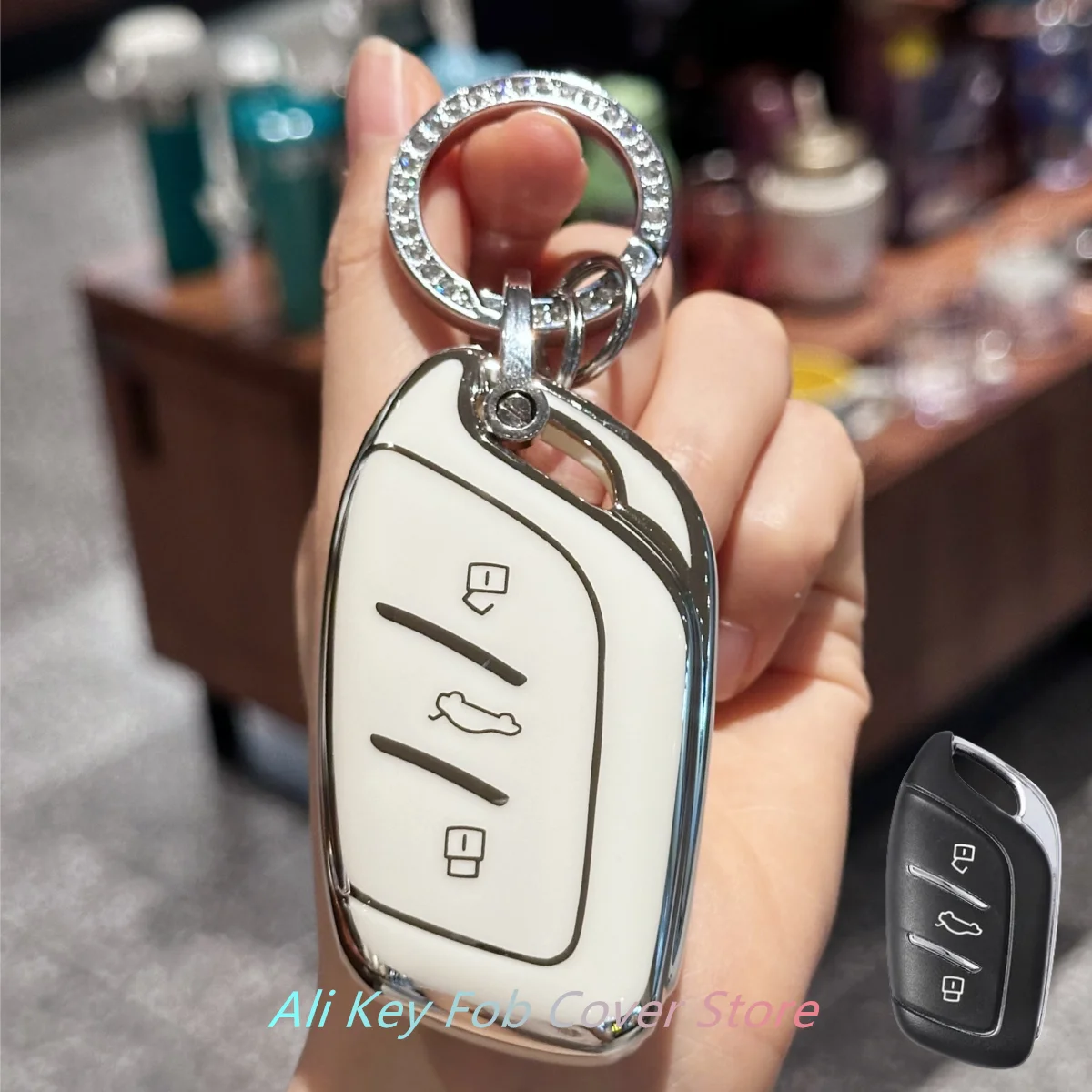 Premium Car Key Protective Case Cover with Keychain