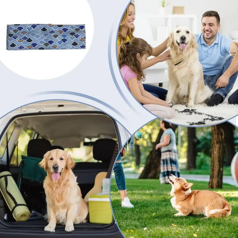Dog Cooling Collar Cute Pattern Chill Out Cooling Pet Bandanas Neck Cooler For Small Dogs Cats Pet Collars For Hot Days