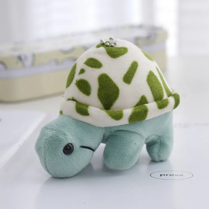 Wholesale 24pcs/lot 10cm Animal Turtle Plush Toys Keyring Cute Stuffed Tortoise Dolls Pendants Key Chain Gifts 5