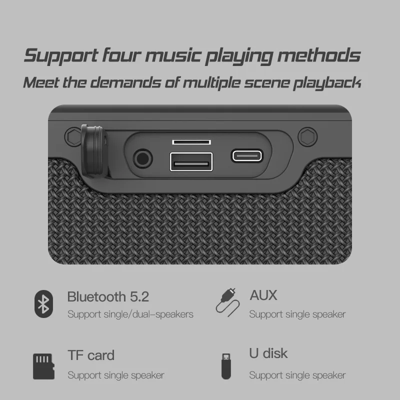 XDOBO 1983 플러스 IPX6 휴대용 야외 무선 스피커 최고 등급 80W 10400mAh 배터리 데스크탑 오디오 서브우퍼 컴퓨터용
