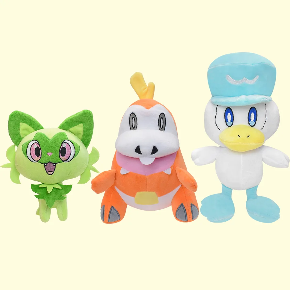 42 tipos pokemon mega evolução brinquedos de pelúcia pikachu recheado  spagatito fuecoco quaxly boneca acgn decoração do quarto presente de natal  para