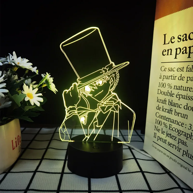 

Японский дизайн аниме Детектив Конан Кудо Шиничи светодиодный светящийся ночник Монстр детский декоративный светильник