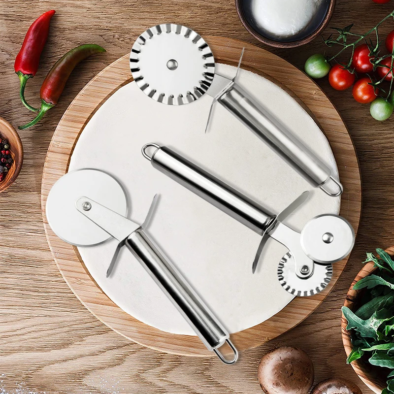 Stainless Steel Pizza Cutter Slicer Wheel Cake Bread Pies Round Knife Pasta Dough Baking Kitchen Cooking Tool pizza cutter,cake cutter,pizza knife
