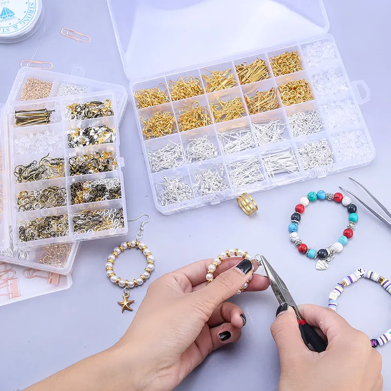 DIY Jewelry Making Tools: Open Jump Rings, Lobster Clasps, Crimp Beads, Earring Hooks for Craft Repair & Beginners - 5
