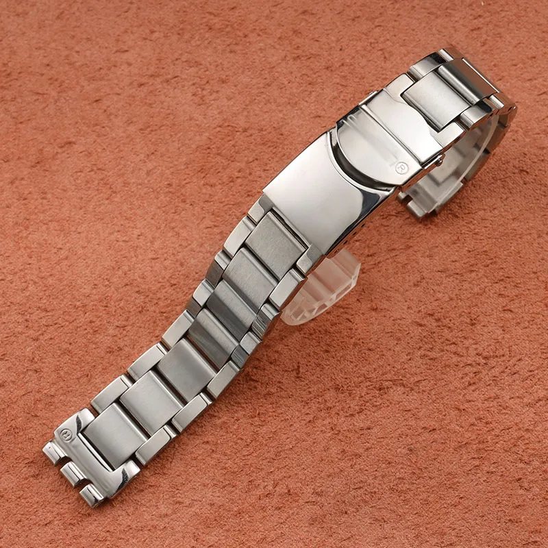 

For Swatch solid core metal bracelet concave convex watch chain YCS Yas YGS iron men and women's steel watchband ceramic strap