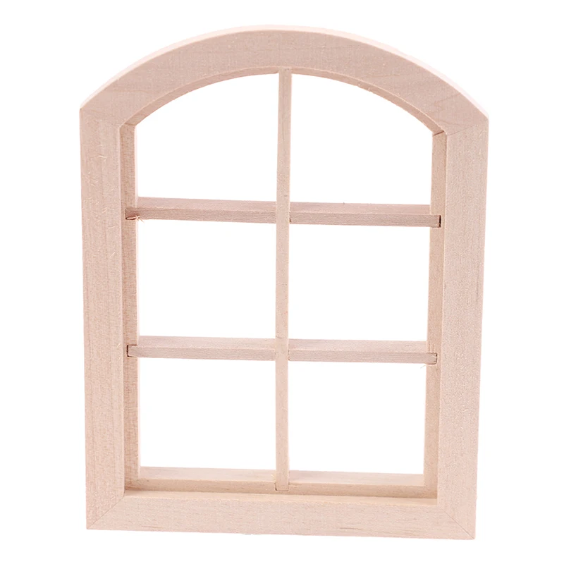 

1pc 1:12 Dollhouse Window Six Squares Wooden Miniature Doll House Furniture Toys