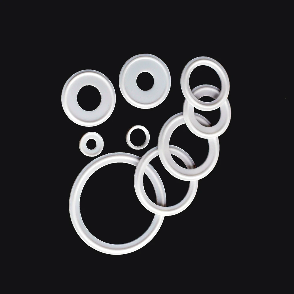 5PCS PTFE 씰링 가스켓 - 위생 식품 등급 누출 방지 고순도 트라이 클램프 가스켓 19mm 파이프 및 219mm OD 음료/제약용