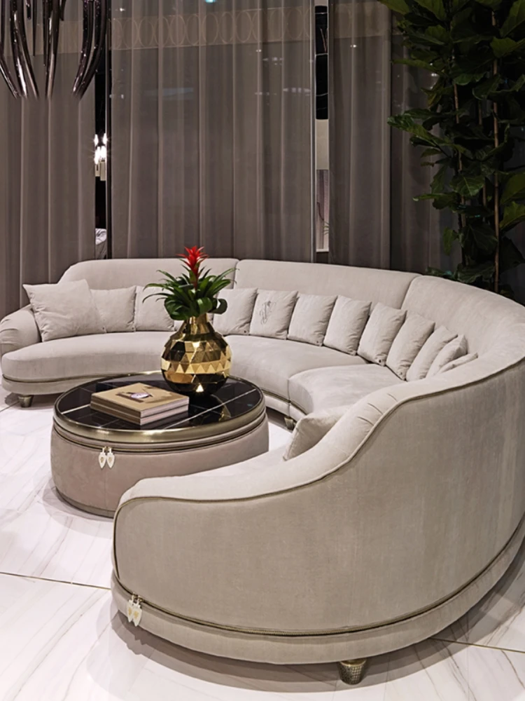 Ensemble complet de meubles, Sofa, Table basse, en tissu, léger, de haute  qualité, Design moderne de luxe, pour salon, Villa de luxe | AliExpress