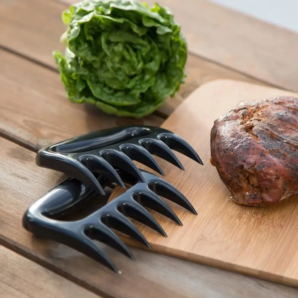 Meat for Pulled Pork, Shredder Claws Set of 2, Barbecue Claws, Meat Shredder, Bear Claws for Tender Meat, Black