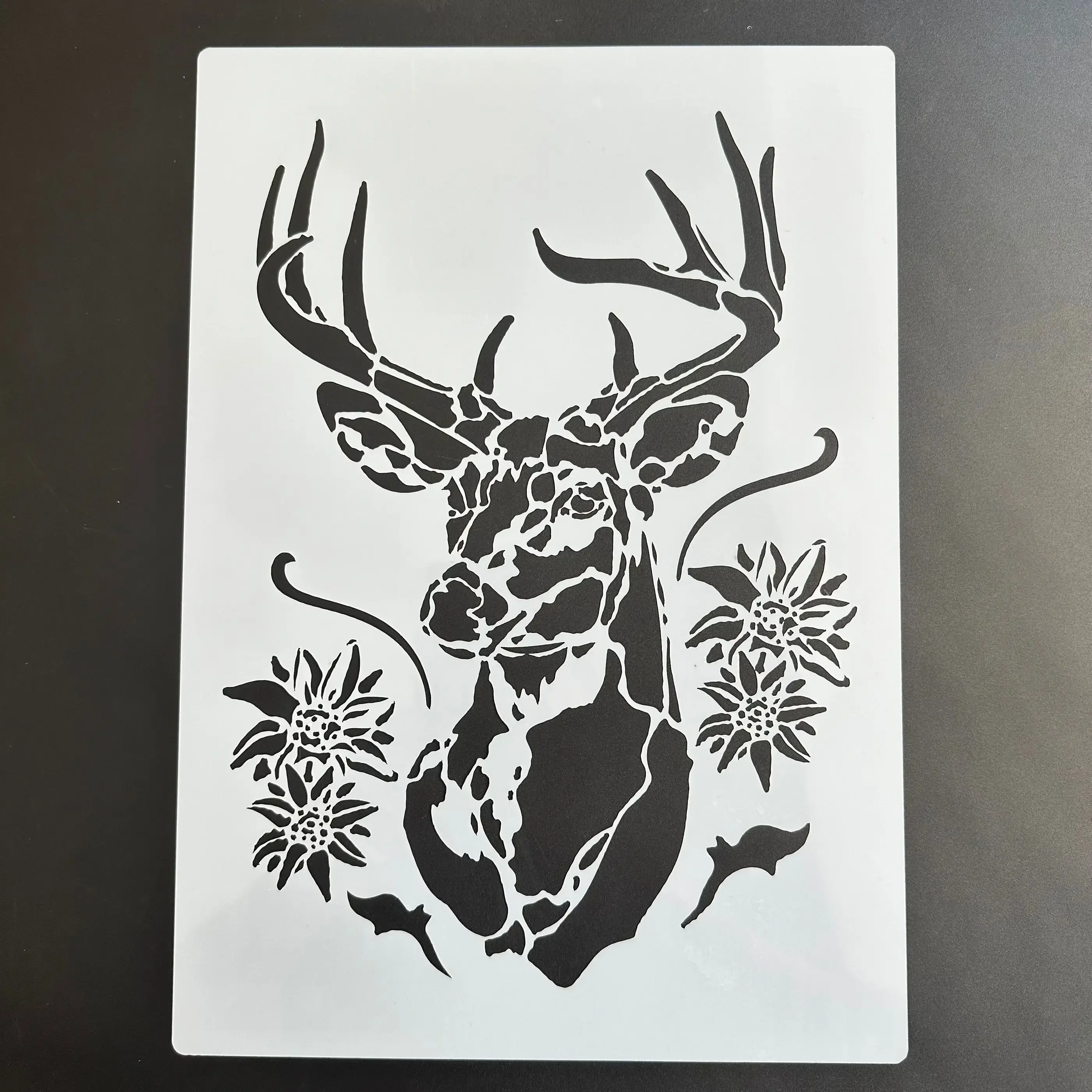 

A4 29 * 21cm Mandala DIY Stencils Wall Painting Scrapbook Coloring Embossing Album Decorative Paper Card Template deer reindeer
