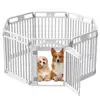 Foldable Pet Playpen with Door 6-Panel Small Dog Fence Easy Assemble Indoor Outdoor 1