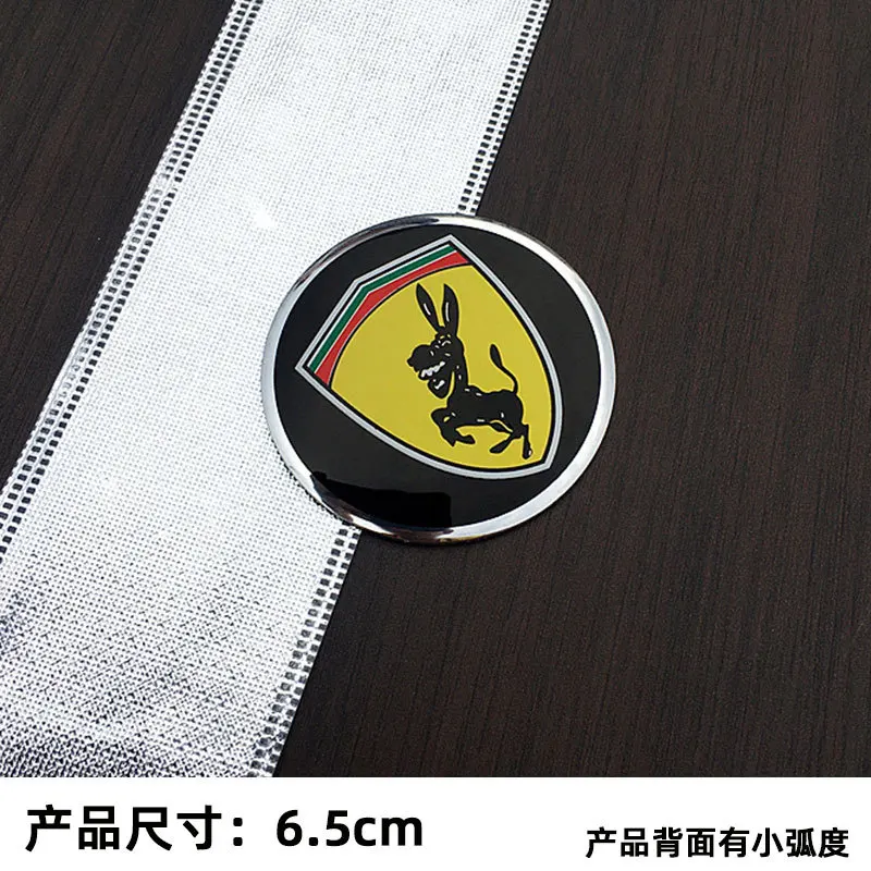 1pcs/2pcs aluminum Ferrari Donkey Sticker for Ferrari 3D Decoration Car  Sticker Auto Decals Creative Funny Car Styling - AliExpress