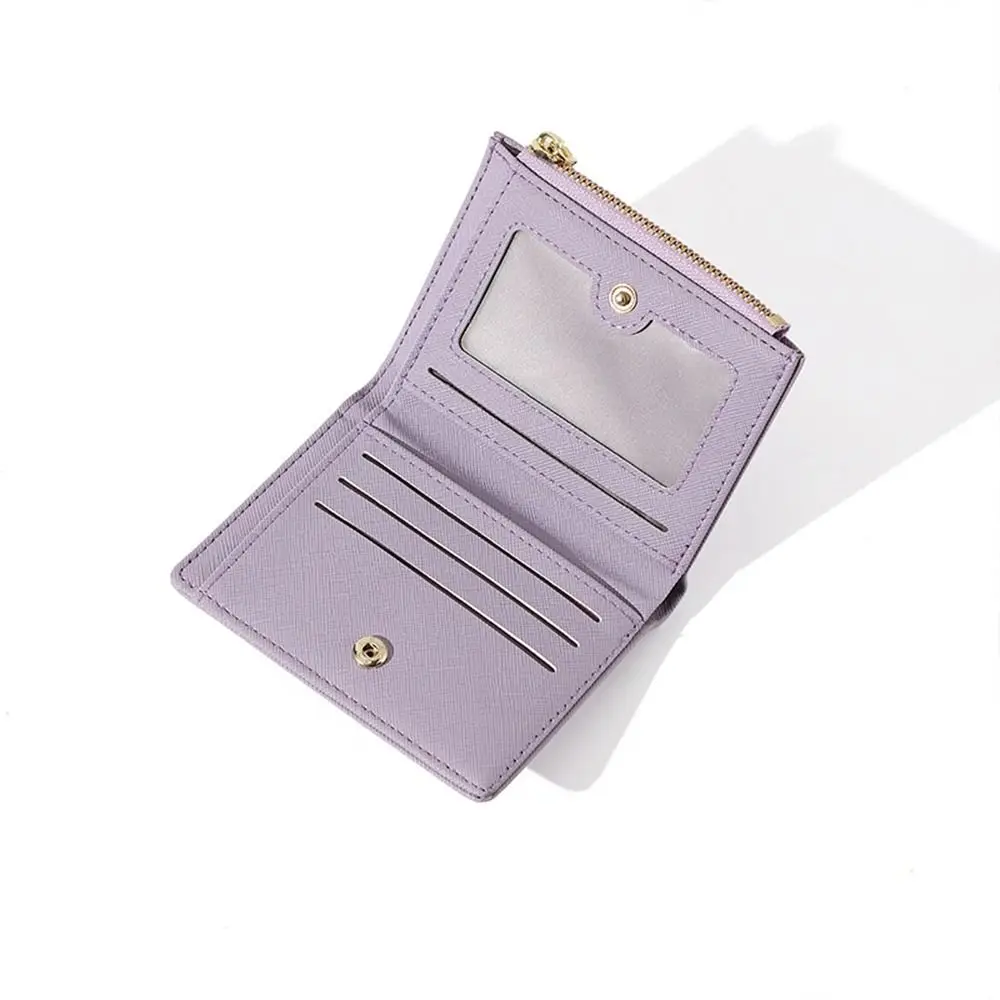 Women's Short Wallets PU Leather Female Card Holder Wallet Luxury Brand Ladies Small Zipper Wallet with Coin Purse 5