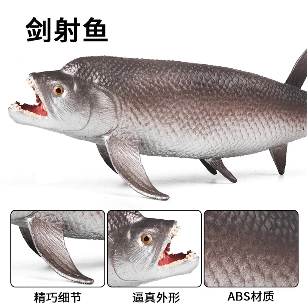 

Доисторические Животные, морские рыбки, коллекция существ, океан Xiphactinus, пластиковая фигурка рыбы из ПВХ, образовательные игрушки