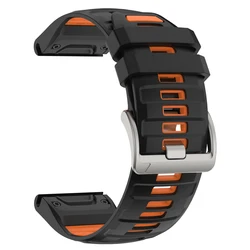 QuickFit Official Sport Silicone Strap - Soft and Durable Bracelet in Various Sizes - QuickFit 22mm (C - Black Orange)