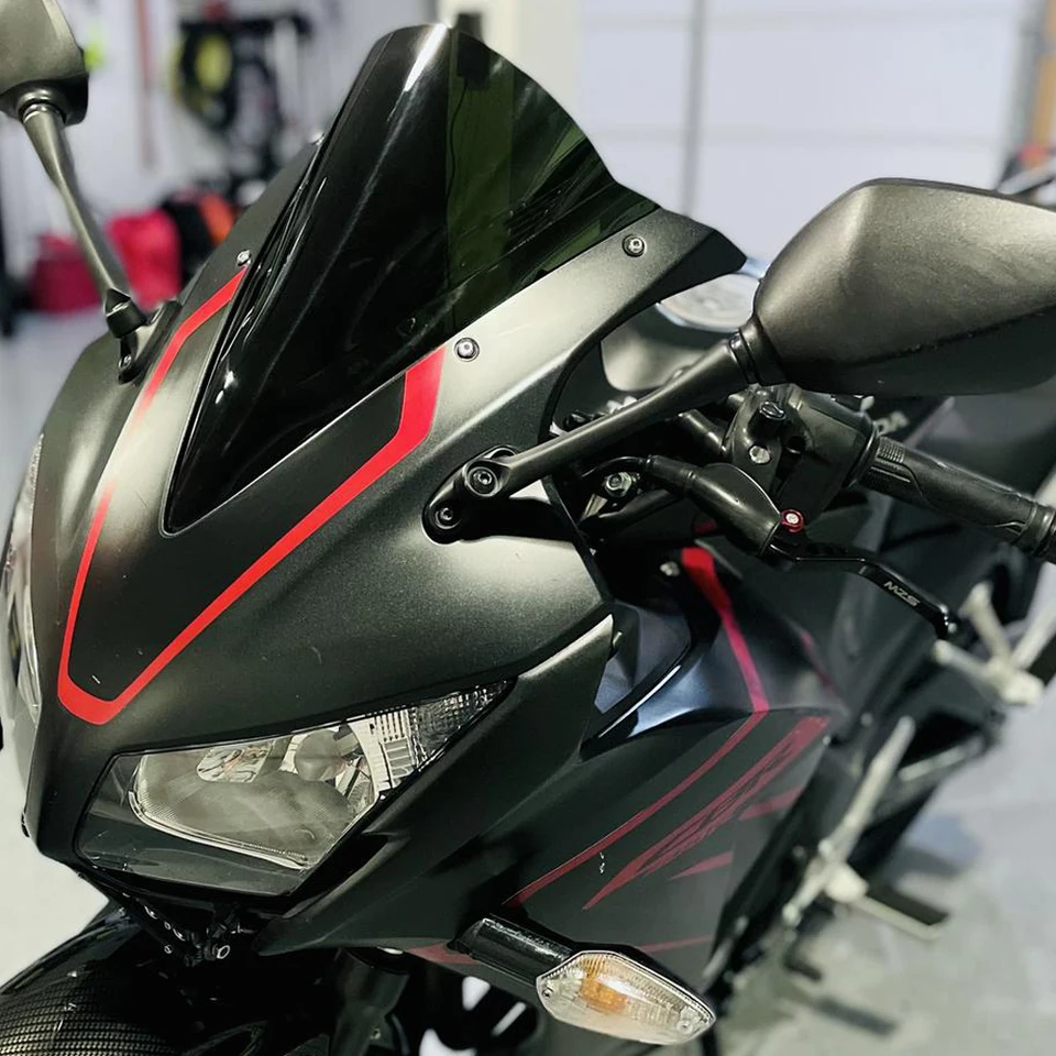 オートバイ バイク スクリーン 風防 CBR500R CBR 500R CBR500 500 R 2013 2014 2015 オー オートバイの フロントガラス  オートバイダブルバブルフロントガラス CBR500R CBR 500 R 500R 2016 2017 風防 ウィンド スクリーン ダブルバブル  オートバイ ABS アクセサリー For オートバイ 風よけ CBR500R 用 CBR 500R 用 CBR500 500 R 2013 2014 2015 フロントガラス