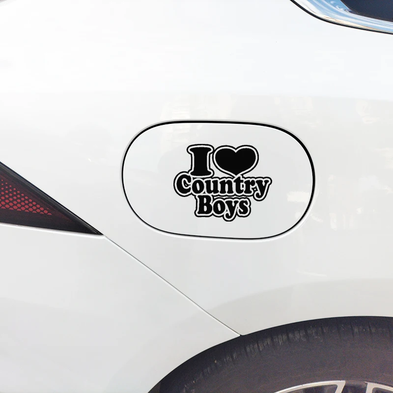 

Personality Customization I Love COUNTRY Boys * Vinyl Decal Sticker * GIRLS Heart Truck Car FARM Backwoods 17.78x13.97cm