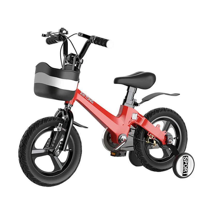 

12/14/16/18 Inch Kid's Bike With Auxiliary Wheel Outside Activities Magnesium Alloy Frame 4 Wheels Children Bicycle Kid's Cycle
