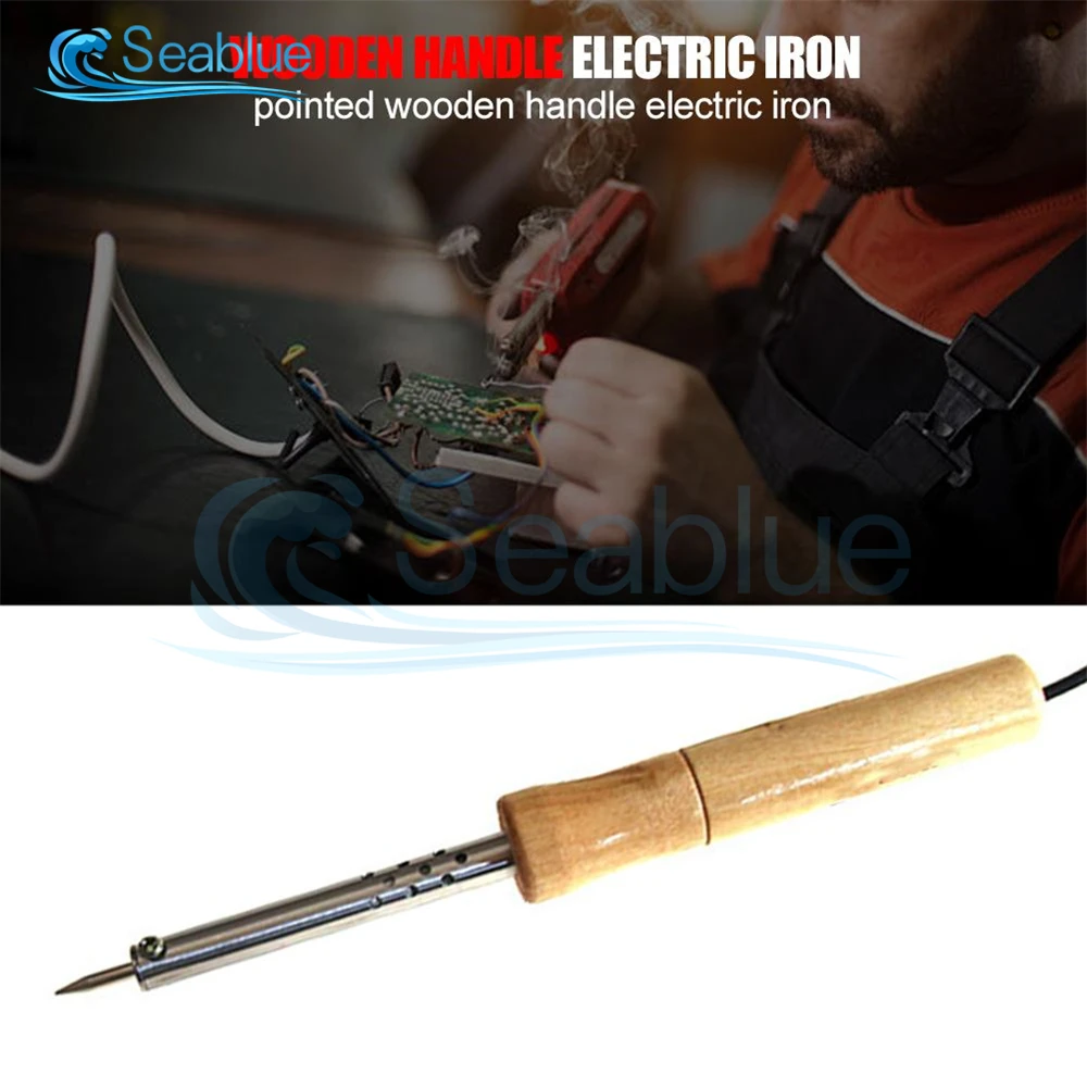 Ponceuse à bande électrique 100W 220V EU avec accessoires de ponçage sur un établi, câble d'alimentation connecté