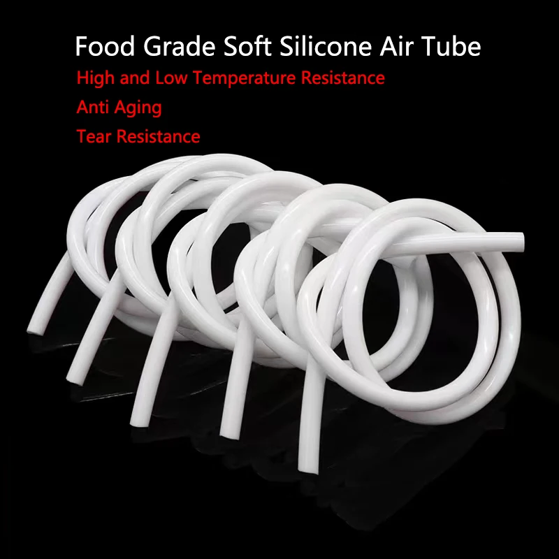 1m/3m/5m/10m/20m Soft Silicone Aquarium Oxygen Pump Hose Air Bubble Stone Aquarium Fish Tank Pond Pump Tube Food Grade Material 5